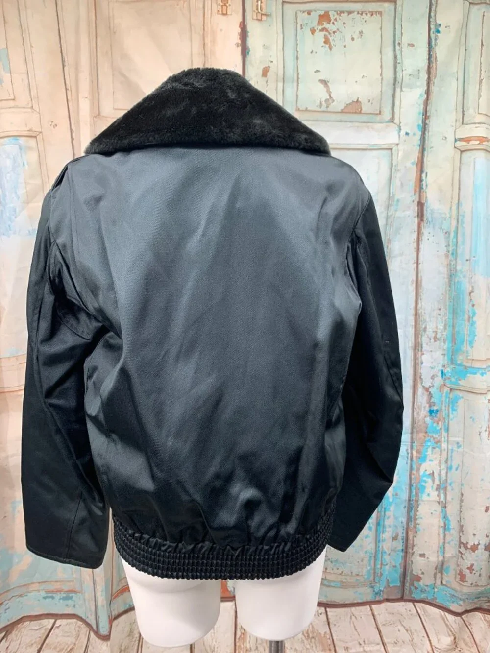Golden Fleece Uniform Outerwear Jacket 38 Black Titan Cloth Faux Fur Collar Gold